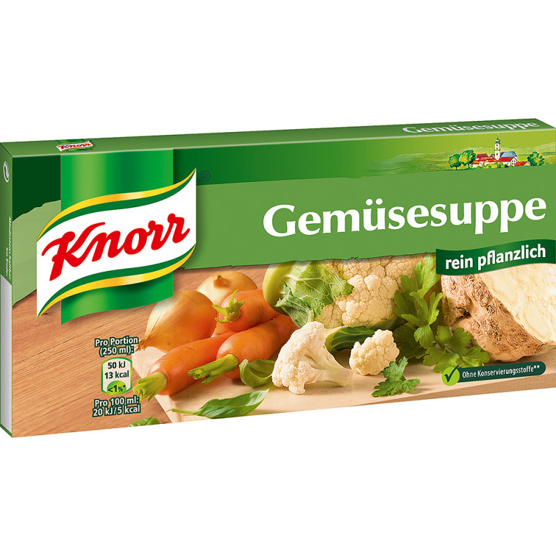 Knorr- Bouillon Cubes (Vegetables) 12 Cubes 4.8oz/120g | European Grocery